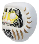 White Talisman of Purity Luck Japanese Zen Daruma Figurine With Unpainted Eyes