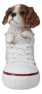 Ebros 'Paw-Star' Pups King Charles Spaniel in Sneaker with Glass Eyes Figurine