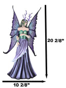 Fantasy Raven Secrets Gothic Fairy Queen With Antlers Crown Statue 20"H Decor