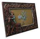 Western Country Cowgirl On Horse Barrel Racer 6X4 Easel Desktop Photo Frame