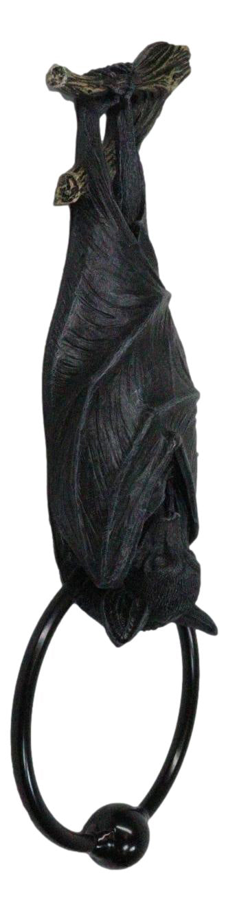 Ebros Gift Gothic Nocturne Sleeping Bat Sculptural Door Knocker Home Decor