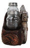 Old World Western Cowboy Gun Faux Leather Holster Salt Pepper Shakers Holder Set