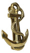Brass Metal Golden Marine Nautical Sailor Ship Anchor Door Knocker Sculpture