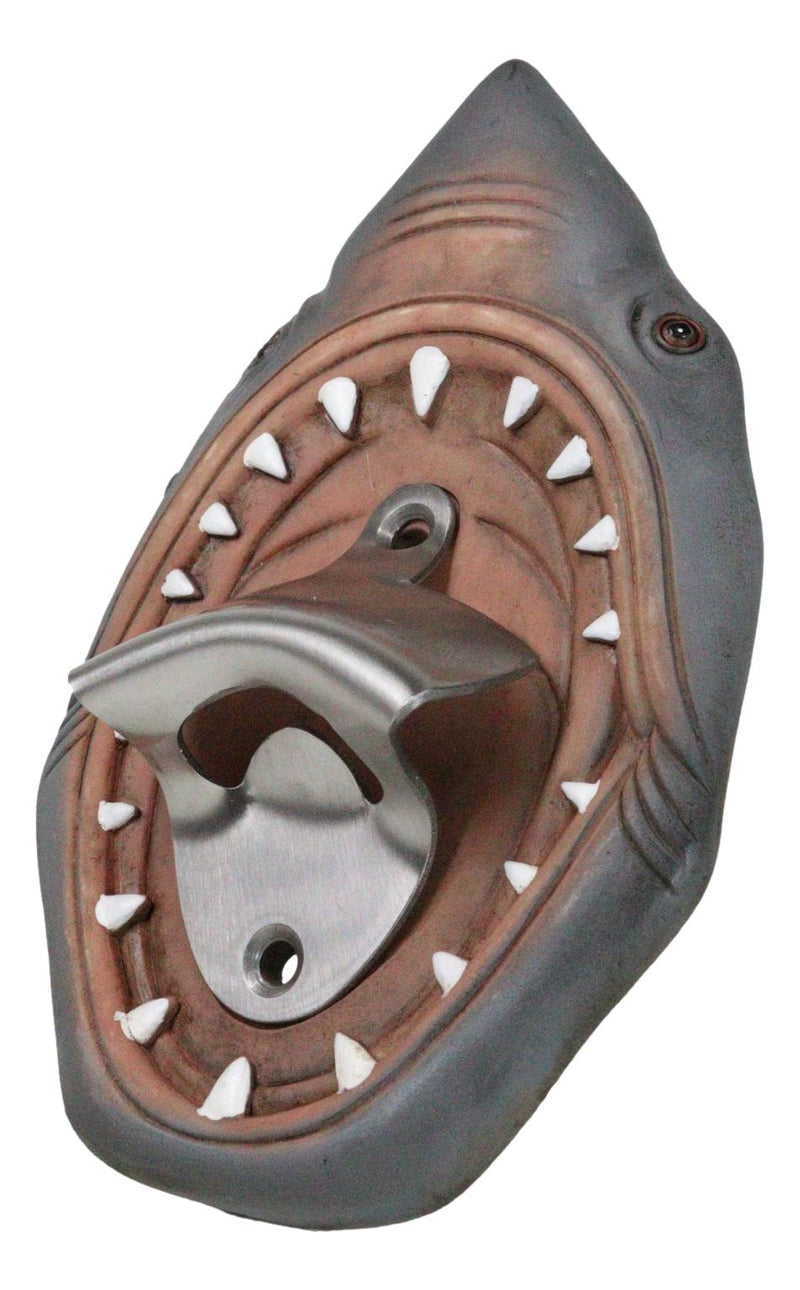 Set Of 2 Nautical Sea Great White Shark Jaws Wall Soda Beer Bottle Cap Openers