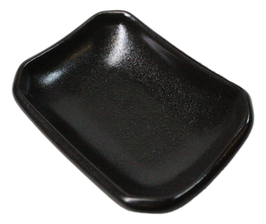 Pack Of 6 Ceramic Black Kokuyo Soy Sauce Oil Condiment Rectangular Dishes 2oz