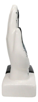 Black And White Fortune Teller Palmistry Hands Ceramic Salt Pepper Shakers Set