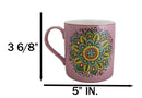 Purple Sahasrara Crown Chakra Zen Flower Of Life Mandala Circle Ceramic Mug Cup
