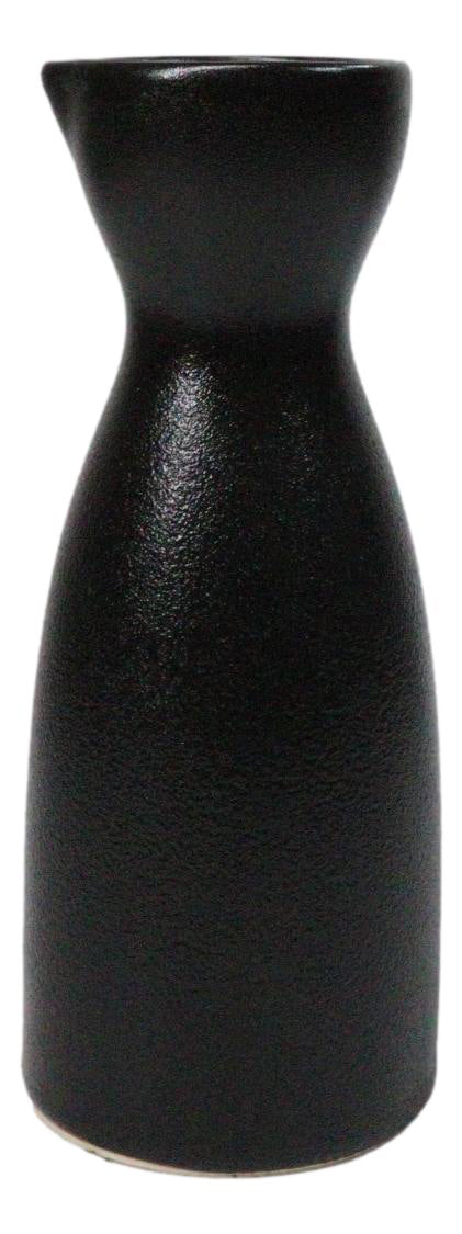 Pack Of 6 Porcelain Kokuyo Black Japanese Wine Sake Tokkuri Carafe Flasks