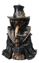 Bubonic Plague Doctor With Raven Mask Holding Potion Backflow Incense Burner