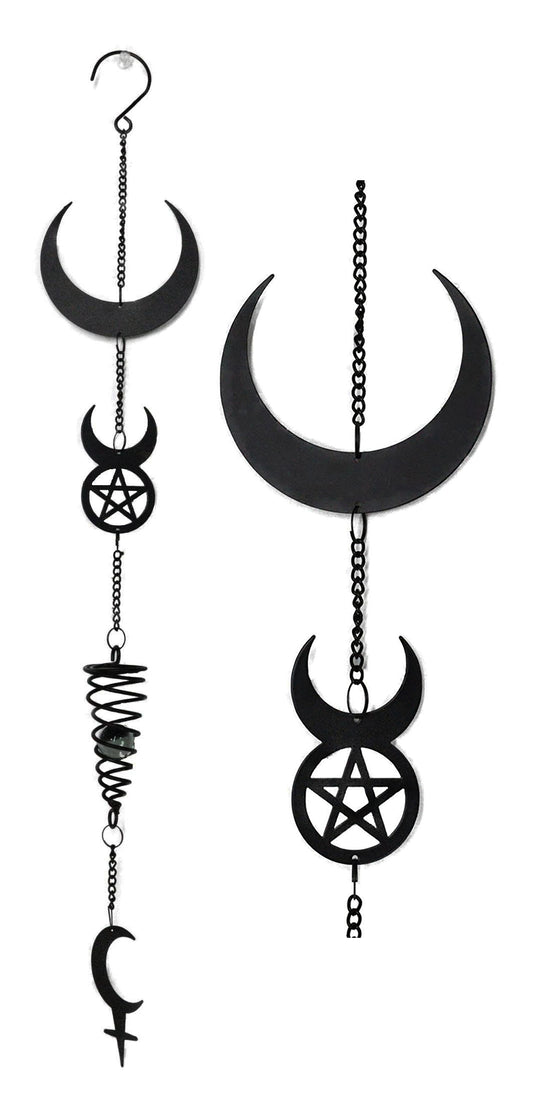 Primal Instincts Lilith Moon Astrology Pentagram Spiral Wall Hanging Decoration
