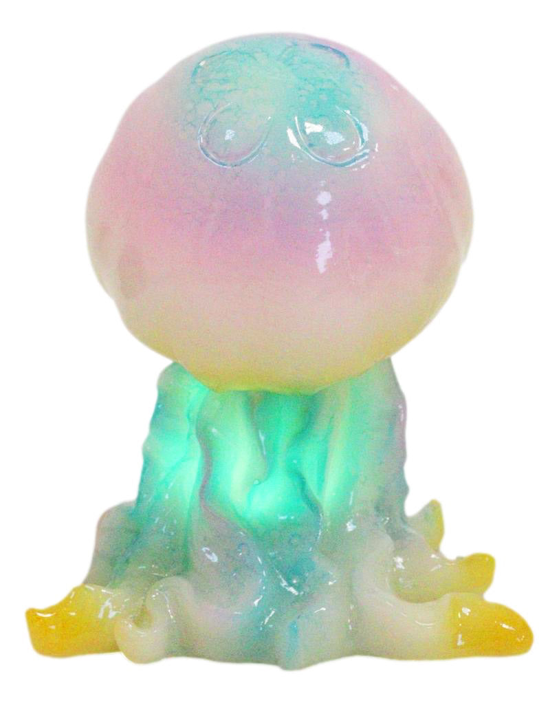 Nautical Colorful LED Glow Light Acrylic Resin Jellyfish Sea Jellies Figurine