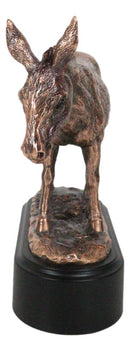 Rustic Western Farmhouse Ass Donkey Mule Electroplated Bronze Resin Figurine