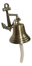 Antiqued Brass Finish Over Aluminum Sailor's Anchor Door Wall Dinner Yard Bell