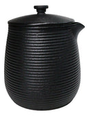 Kyusu Style Side Handle Spirals Cast Iron Teapot 18oz With Enameled Interior