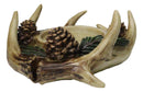 Antler Haven Candle Ring Holder Or Candleholder Rustic Deer Antler & Pinecone