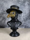 Black Death Era Bubonic Plaque Doctor Head Bust With Raven Mask Sculpture 12"H