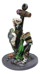 Day Of The Dead Skeleton Wedding Bride and Groom Anchored in Love Figurine