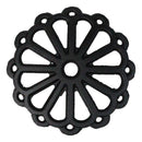 Floral Wheel 12 Spokes Traditional Cast Iron Metal Tetsubin Teapot Trivet Stand