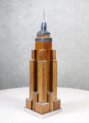 Aluminum And Mahogany New York Monument Empire State Building Art Deco Figurine