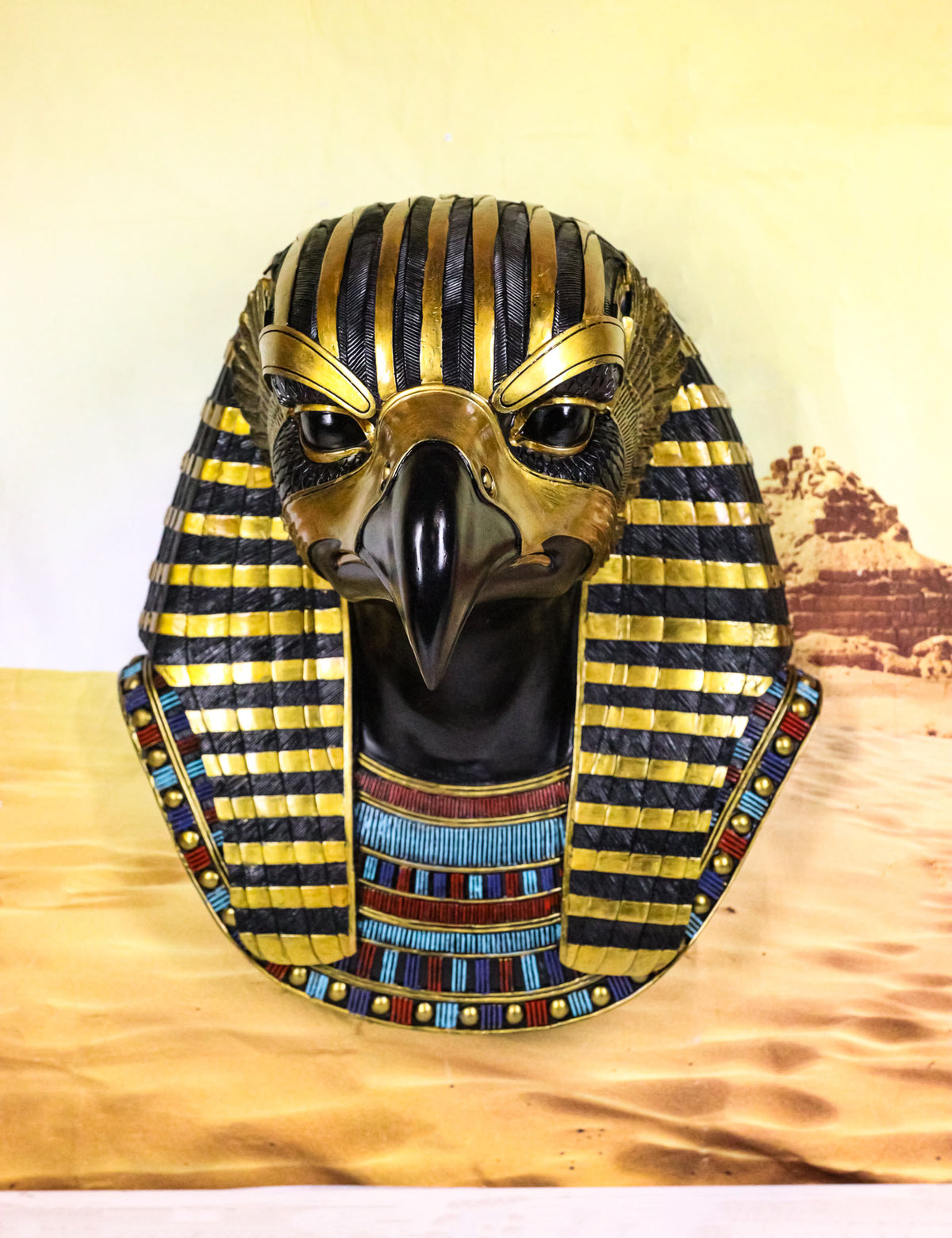 Ancient Egyptian Deity Horus God Of The Sky Bust Wall Plaque Sculpture 12.25"H