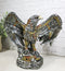 Large Geared Clockwork Steampunk Nano Cyborg Eagle with Open Wings Figurine
