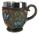 Wicca Green Mother Earth Goddess Millennial Gaia With Flora And Fauna Teacup Mug