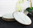 Pack Of 4 Made In Japan Soushun Sakura Round Porcelain Buffet Lunch Plates 10"D