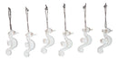 Set Of 6 Antique White Seahorses Ocean Marine Wall Hanging Decor Tree Ornaments