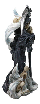 Black Death Plaque Grim Reaper Holding Scythe With Dead Soul Spirits Figurine