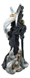 Black Death Plaque Grim Reaper Holding Scythe With Dead Soul Spirits Figurine