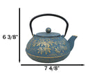 Traditional Oriental Tetsubin Maple Leaves Momiji Design Cast Iron Teapot 40oz