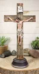 Christian Religious Accent INRI Jesus Christ Crucifix Desktop Cross Figurine