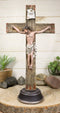 Christian Religious Accent INRI Jesus Christ Crucifix Desktop Cross Figurine