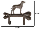 Pack of 2 Cast Iron Rustic Abstract Faithful Dog with Bone Double Wall Hooks