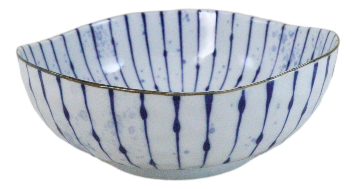Pack Of 4 Fubuki Tokusa Made In Japan Round Flair Deep Plates Shallow Bowls 36oz