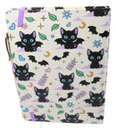 Cute And Creepy Bat Winged Cats Mystical Spell Notebook Journal Lined Page A5