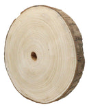 Pack Of 4 Unfinished Natural Wood Slices With Bark 8.25"D DIY Arts And Crafts