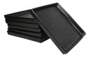 Pack Of 6 Kokuyo Black Ceramic Square Appetizer Salad Plates With Lip 6.25"L