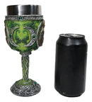 Green Wicca Triple Goddess Maiden Mother Crone Witchcraft Wine Goblet Chalice