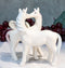 Ebros Kissing Unicorn and Pegasus Ceramic Magnetic Salt and Pepper Shakers Set