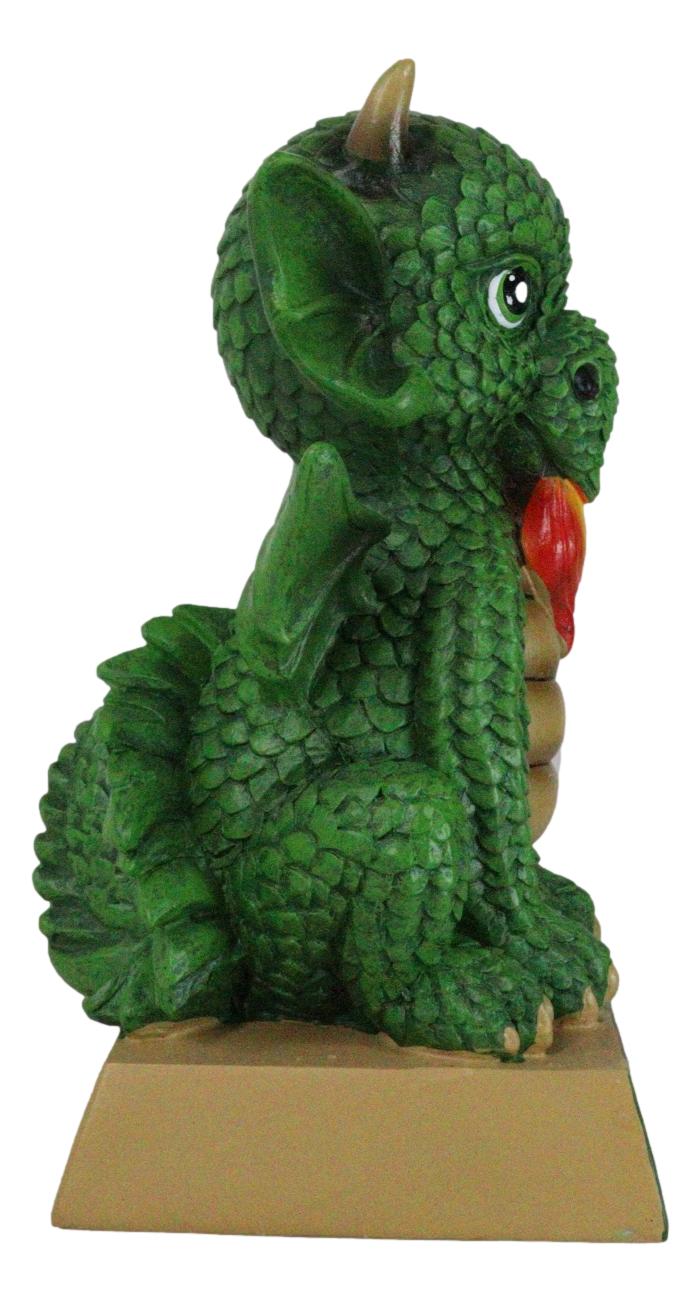 Green Koan Cartoon Chibi Dragon Figurine Your Fantastic Dreams Have Wings!