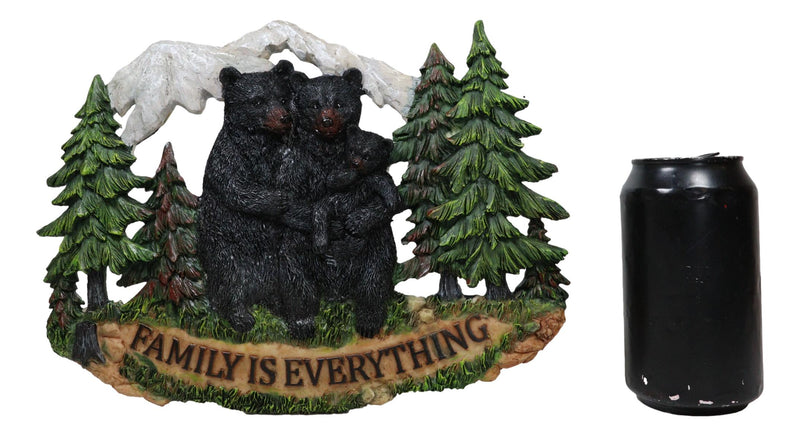 Black Bear Papa Mama And Cub Family Is Everything By Pine Tree Forest Wall Decor