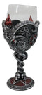 Occultic Sabbatic Goat Baphomet With Pentagram Wine Glass Goblet Drink Beverage Chalice