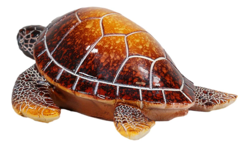 Nautical Ocean Red Giant Sea Turtle Swimming Bobblehead Figurine Tortoise