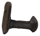 Set of 3 Cast Iron Rustic Western Rugged Railroad Nail Spike Wall Hanger Hooks