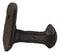Set of 3 Cast Iron Rustic Western Rugged Railroad Nail Spike Wall Hanger Hooks