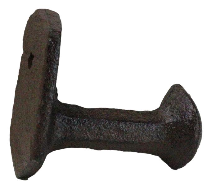 Set of 3 Cast Iron Rustic Western Rugged Railroad Nail Spike Wall Hanger Hooks