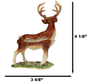 White Tailed Stag Deer Enameled Pewter Austrian Crystals Trinket Jewelry Box