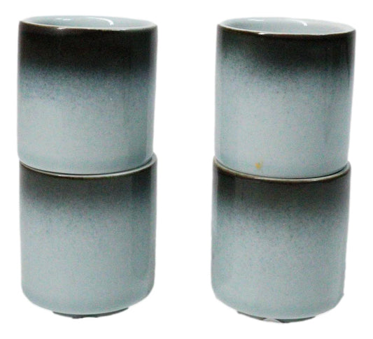Set of 4 Artistic Blue Sky Stars Seikai Porcelain 1.25oz Ochoko Yuzu Cups