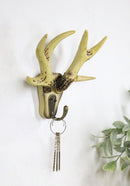 Deer Stag Antler Wall Hook Rustic Western Faux Bone Antler Single Peg Hanger